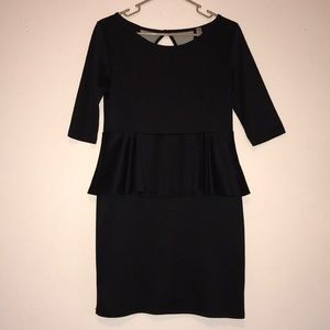 Black peplum dress